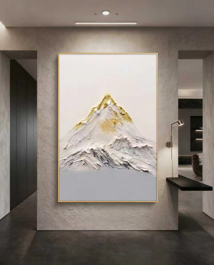 Gold Peak Mountain Oil Painting