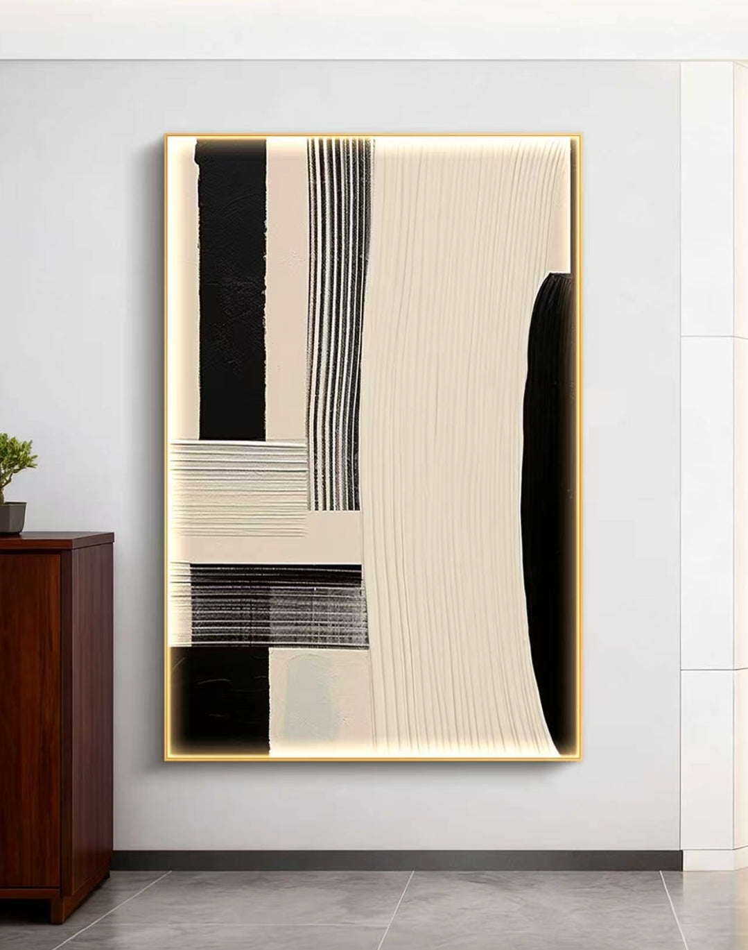 Vanilla Cookie Abstract Oil Painting