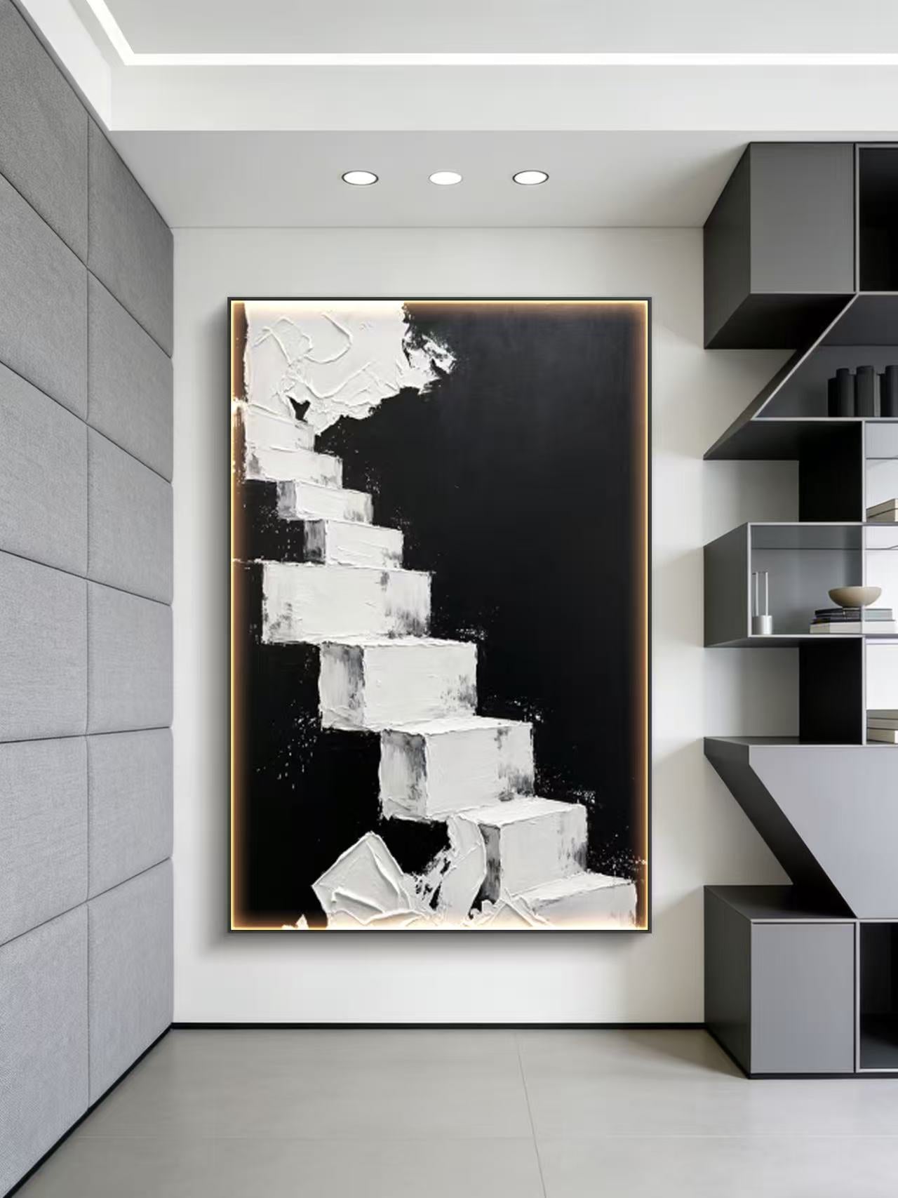 WhiteSteps Abstract Oil Painting