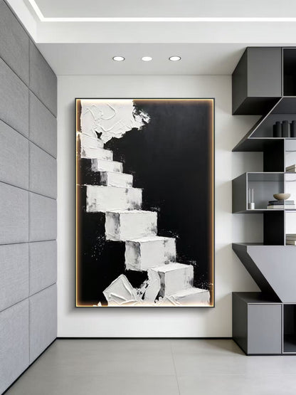 WhiteSteps Abstract Oil Painting