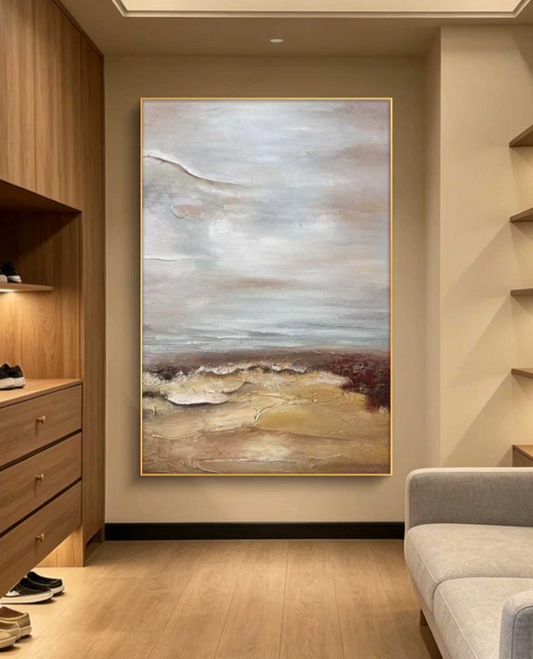 Skybrown Abstract Oil Painting