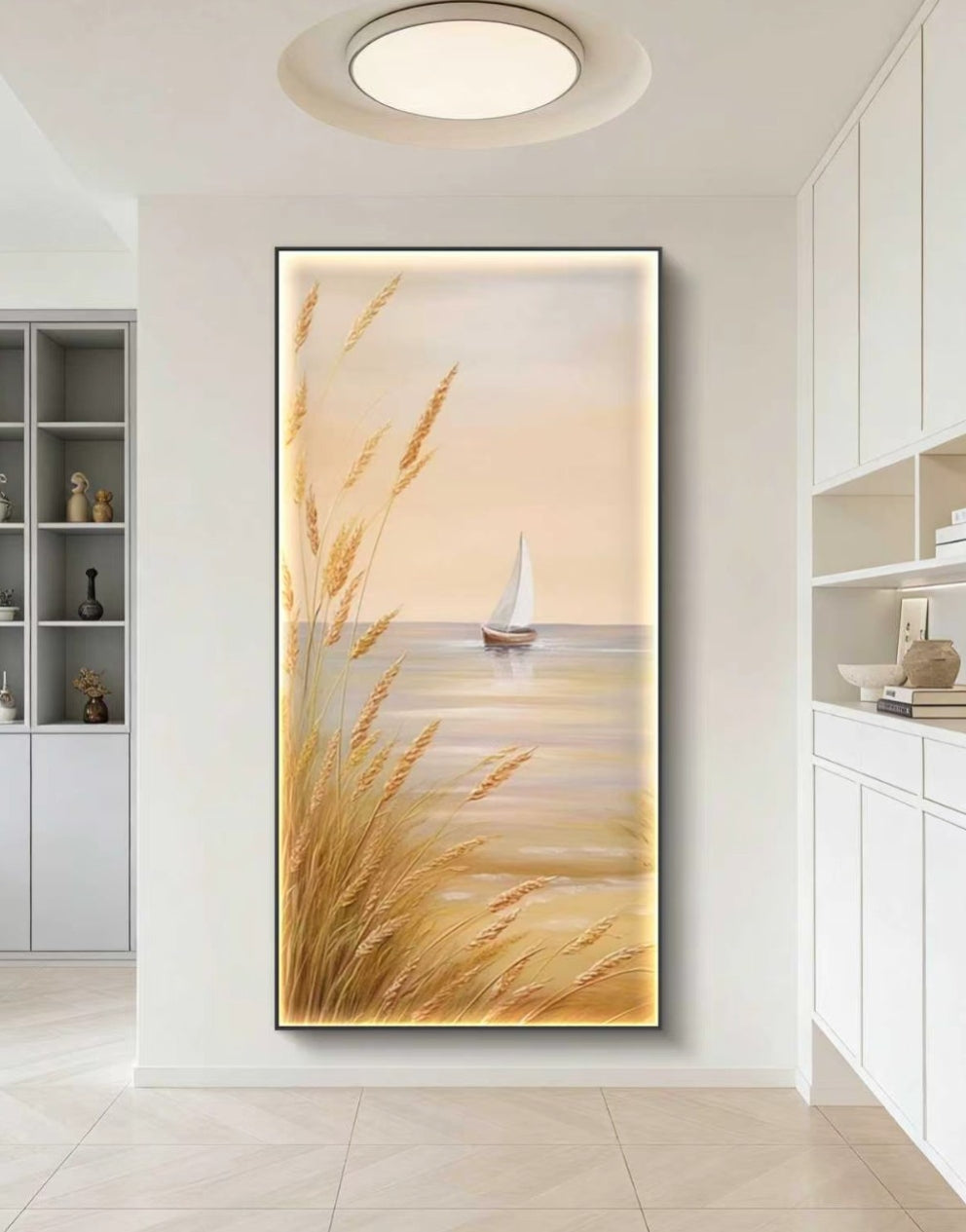 Golden Harbor Oil Painting