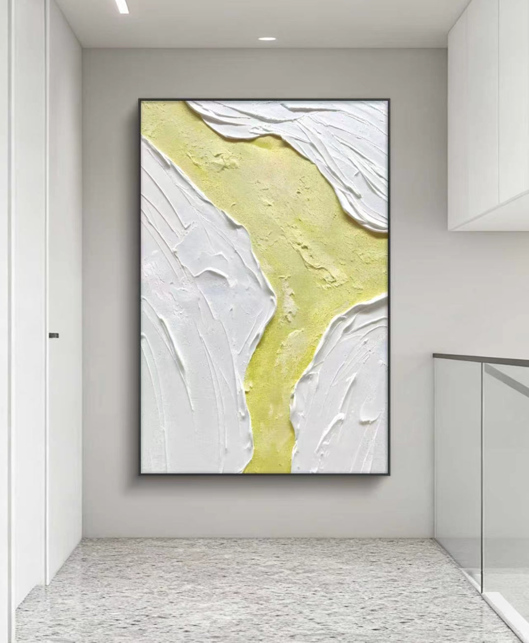 Ice Lemon Abstract Oil Painting