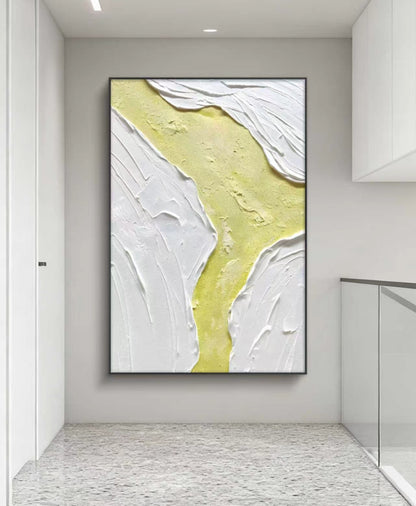 Ice Lemon Abstract Oil Painting
