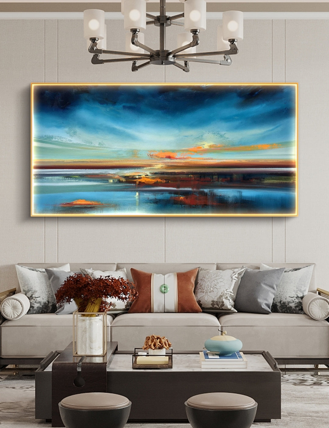 Onlookers Art | Oil Painting | Bluebless Abstract Oil Painting