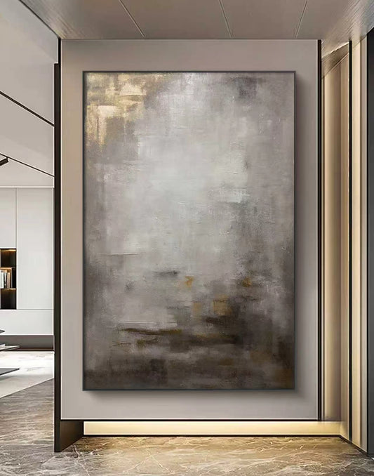 Grey Reverie Abstract Oil Painting