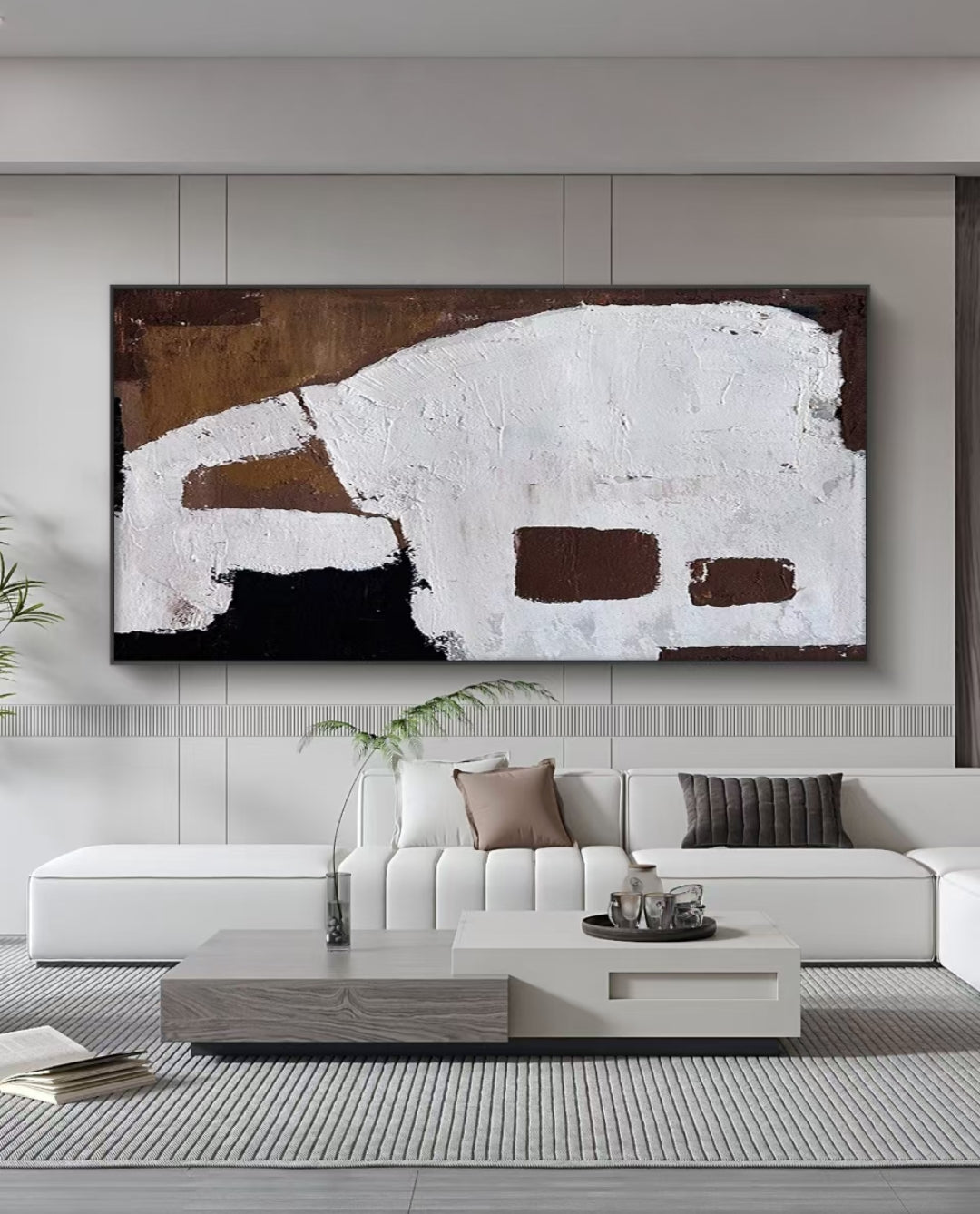 Onlookers Art | Oil Painting | Milkchoc Abstract Oil Painting