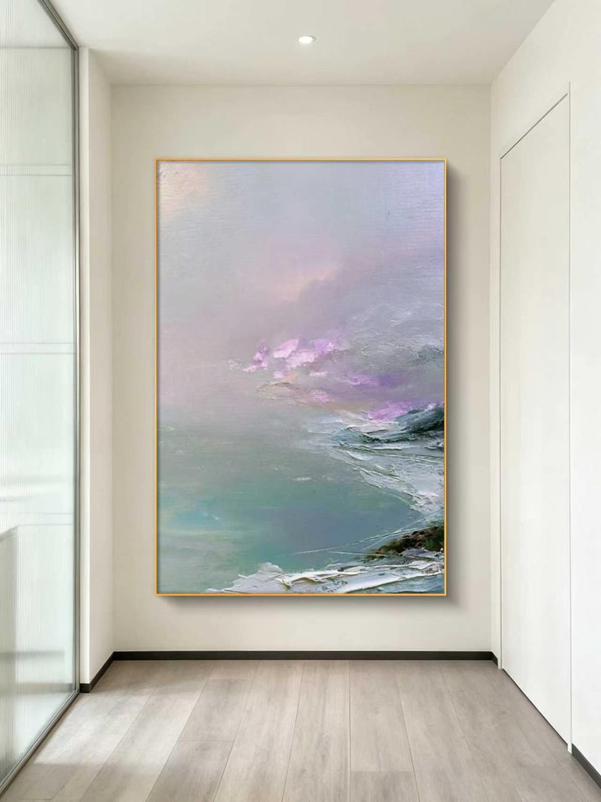 Lavender Tide Abstract Oil Painting
