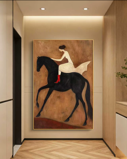 Horseback Oil Painting