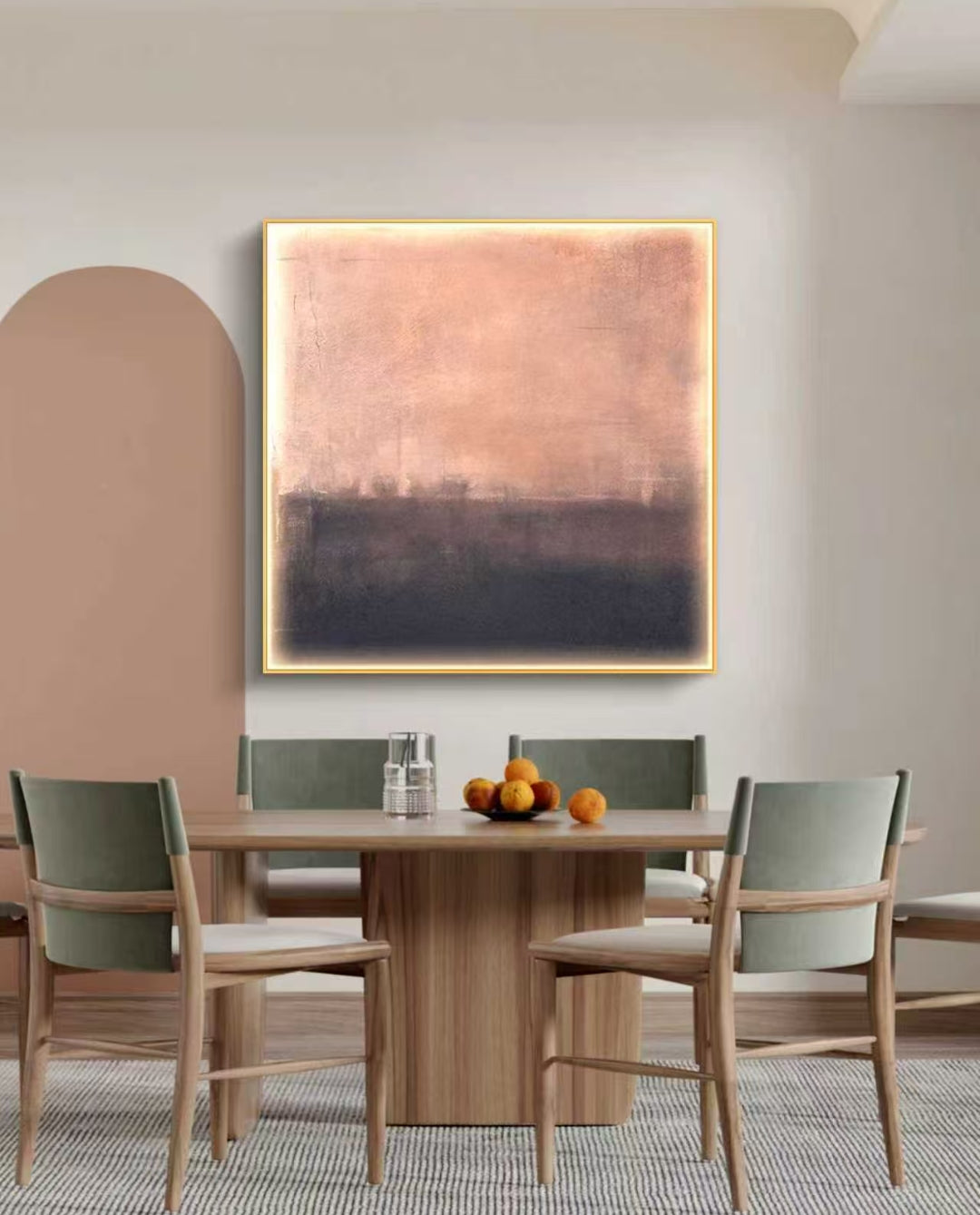 Grey Kisses Abstract Oil Painting