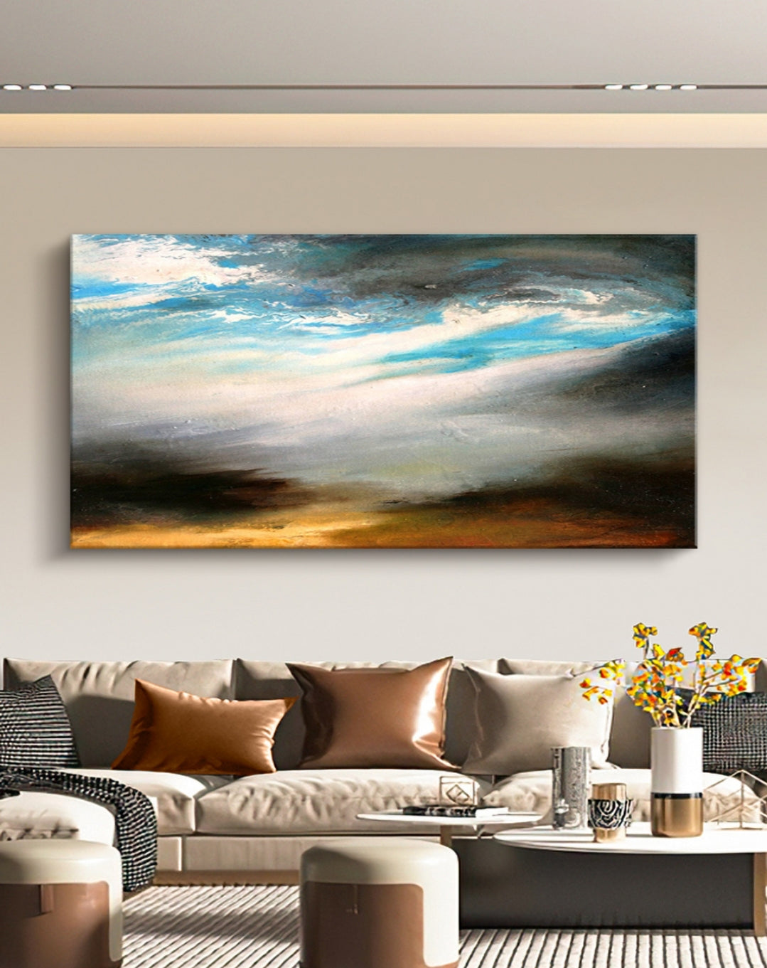Onlookers Art | Oil Painting | Cloud Sky Abstract Oil Painting