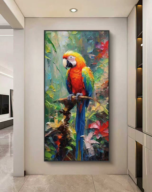 The Watchful Parrot Oil Painting