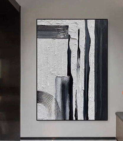 Onlookers Art | UROXB ABSTRACT OIL PAINTING 60 X 85CM BLACK